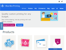 Tablet Screenshot of bluebeeprinting.com